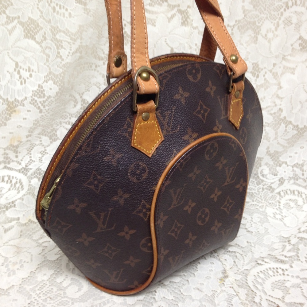Louis Vuitton Brown Mono, Ellipse, Boxy Hand Bag